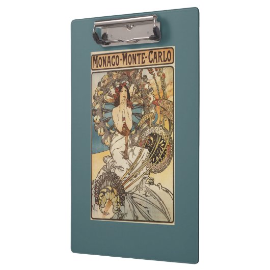 Frau mit Federn - PLM Bahnreise-Plakat Klemmbrett (Links)