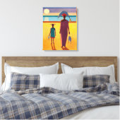 Frau mit Fisch Leinwanddruck (Insitu (Schlafzimmer))