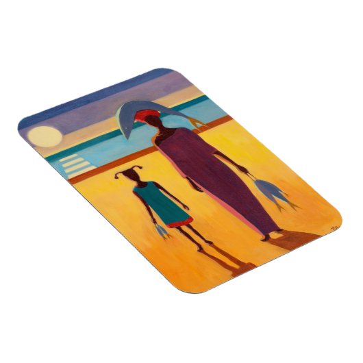 Frau mit Fisch Magnet (Rechte Seite)