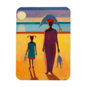 Frau mit Fisch Magnet (Vertikal)