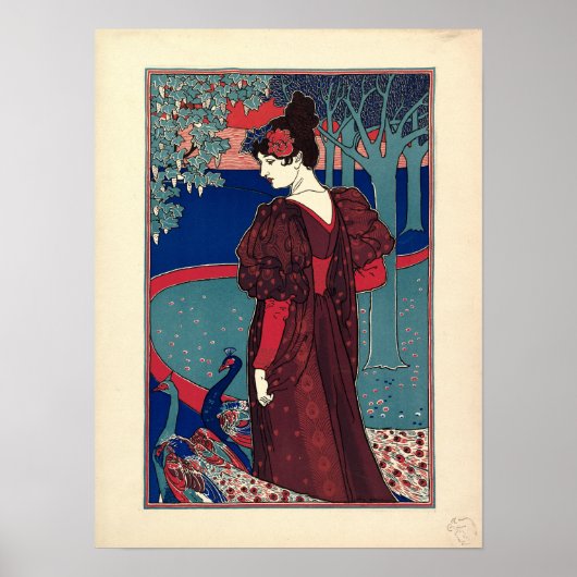 Frau mit Friedenstruppen 1897 von Louis Rhead Poster (Vorne)