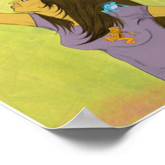 Frau mit Frogs 8.5x11 Poster (Ecke)