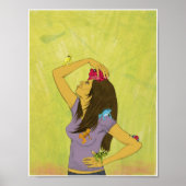 Frau mit Frogs 8.5x11 Poster (Vorne)