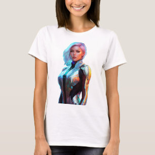 Frau mit futuristischer Schönheit T-Shirt