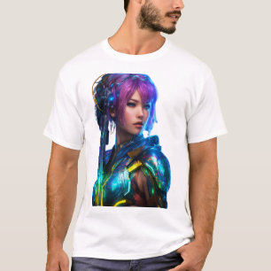 Frau mit futuristischer Schönheit T-Shirt