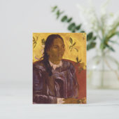 Frau mit Gardenia von Paul Gauguin Postkarte (Stehend Vorderseite)