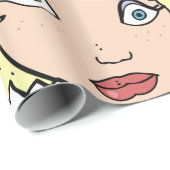 Frau mit gelbem Haar Geschenkpapier (Rolleneckpunkt)