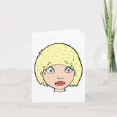 Frau mit gelbem Haar Karte (Vorderseite)