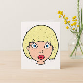 Frau mit gelbem Haar Karte