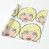 Frau mit gelben Haaren Geschenkpapier (Ungerollt)