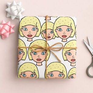 Frau mit gelben Haaren Geschenkpapier