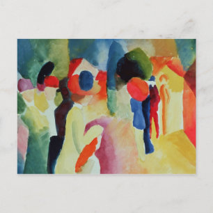 Frau mit Gelbweste, 1913 Postkarte