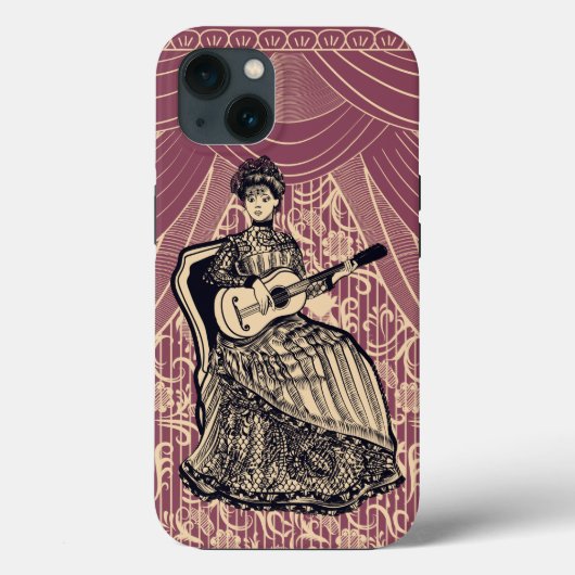 Frau mit Gitarre Case-Mate iPhone Hülle (Rückseite)