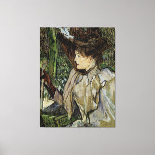Frau mit Gloves von Toulouse-Lautrec Leinwanddruck