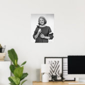 Frau mit Golfschläger Poster (Heimbüro)