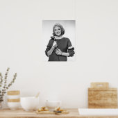 Frau mit Golfschläger Poster (Küche)