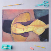 Frau mit großem Hut, Modigliani Seidenpapier (Basteln)