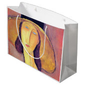 Frau mit Großhut, Modigliani Große Geschenktüte (Rückseite Schrägansicht)