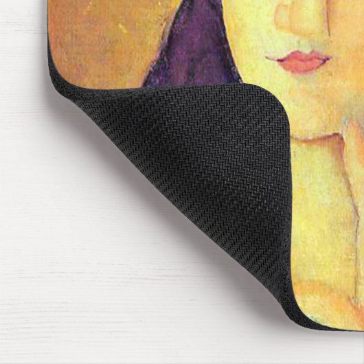 Frau mit Großhut, Modigliani Mousepad (Ecke)