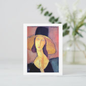 Frau mit Großhut, Modigliani Postkarte (Stehend Vorderseite)