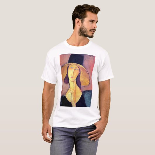 Frau mit Großhut, Modigliani T-Shirt (Vorne ganz)