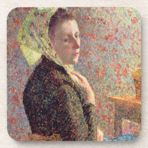 Frau mit grünem Kopftuch, 1893 Getränkeuntersetzer