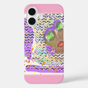 Frau mit grüner Brille iPhone 16 Hülle