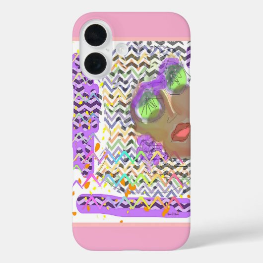 Frau mit grüner Brille Case-Mate iPhone Hülle (Rückseite)