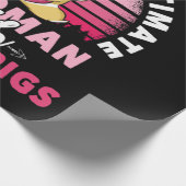 Frau mit Guinea Pig Cavy Roddent Geschenkpapier (Ecke)