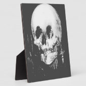 Frau mit Halloween-Reflektion im Spiegel Fotoplatte (Seite)