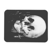 Frau mit Halloween-Reflektion im Spiegel Magnet (Horizontal)