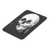 Frau mit Halloween-Reflektion im Spiegel Magnet (Linke Seite)