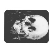 Frau mit Halloween-Reflektion im Spiegel Magnet (Horizontal)