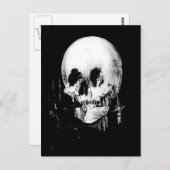 Frau mit Halloween-Reflektion im Spiegel Postkarte (Vorne/Hinten)