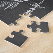 Frau mit Halloween-Reflektion im Spiegel Puzzle (Seite)