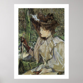 Frau mit Handschuhen (Honorarplatzer) Poster