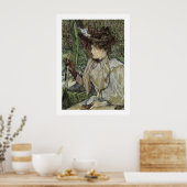 Frau mit Handschuhen (Honorarplatzer) Poster (Küche)