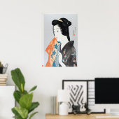 Frau mit Handtuch von Goyō Hashiguchi (1922) Poster (Heimbüro)
