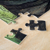 Frau mit Handy & Büchern Jigsaw Puzzle (Seite)