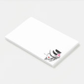 Frau mit Hat Post-it®-Anmerkungen Post-it Klebezettel (angewinkelt)