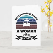 Frau mit Helicopter Funny Gift Mama Karte (Gelbe Blume)
