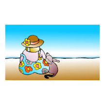 Frau mit Hund am Meer - Frau mit Hund am Meer