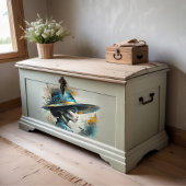 Frau mit Hut - Entcoupage - Seidenpapier