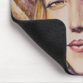 Frau mit Hut Mousepad (Ecke)