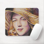 Frau mit Hut Mousepad (Mit Mouse)