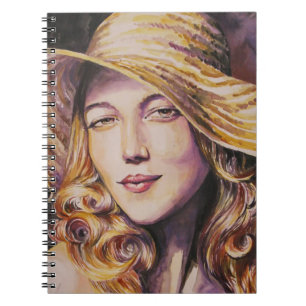 Frau mit Hut Notizblock