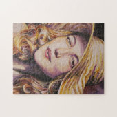 Frau mit Hut Puzzle (Horizontal)