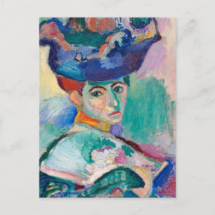 Frau mit Hut von Henri Matisse Feiertagspostkarte