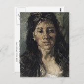 Frau mit ihrem Haar Loose Van Gogh Fine Art Postkarte (Vorne/Hinten)