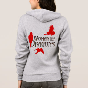 Frau mit ihren Drachen Hoodie